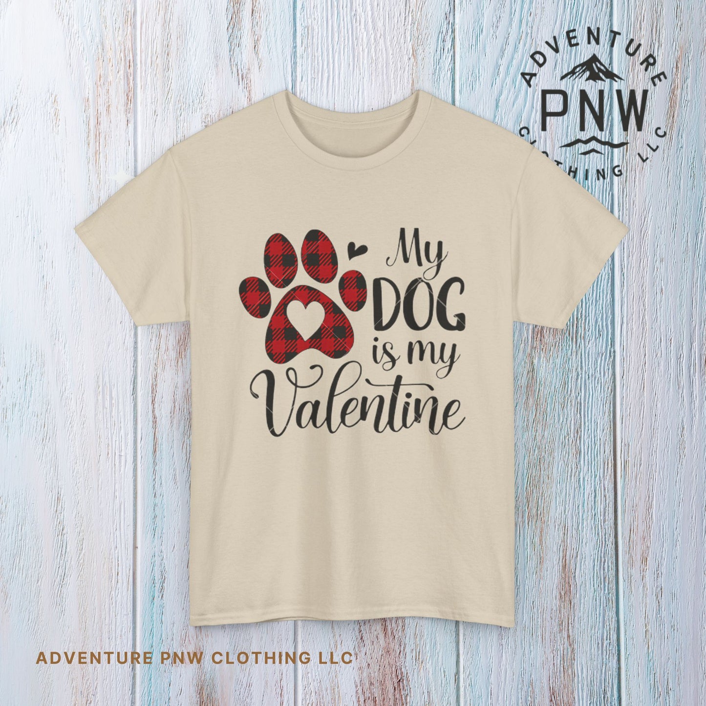 Valentine's Day Dog Lover Tee, Unisex Valentine's Day T-shirt, My Dog is My Valentine Shirt, Valentine's Day Gift, Heart Dog Tee, Love Tee