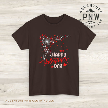 Adventure Dandelion Heart Valentine Tee – Love Gift T-Shirt
