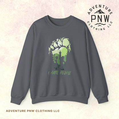 Funny Adventure Bigfoot & Alien “I Hate People” Sweatshirt