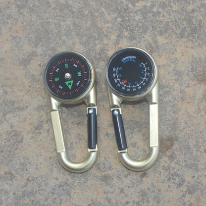 Outdoor Camping Double-sided Climbing Button Carabiner ''needle With Thermometer