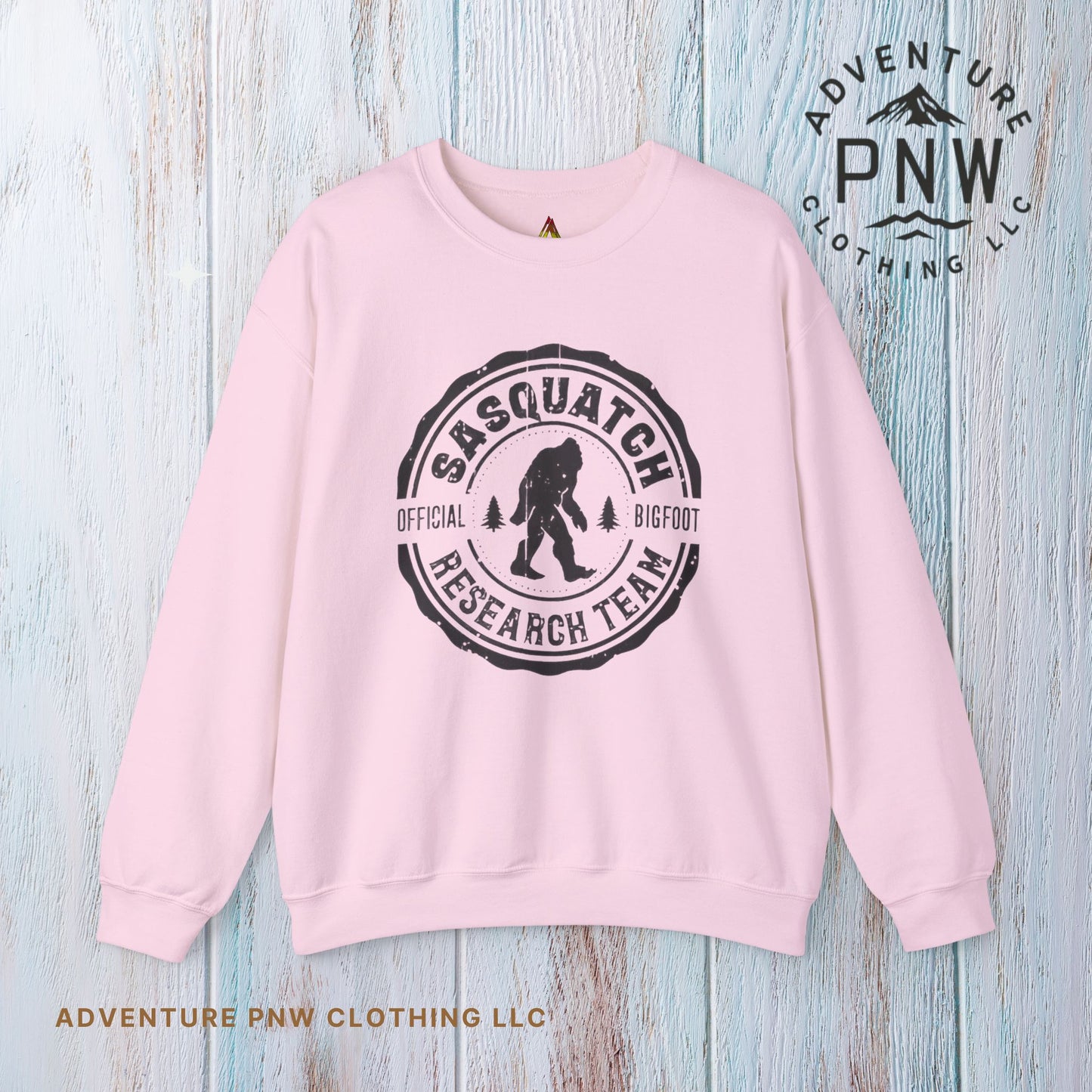 Sasquatch Bigfoot Research Team Crewneck Sweatshirt - Funny Sasquatch Apparel, Unisex Sweatshirt, Cryptid Gift, Sasquatch Lover Gift,