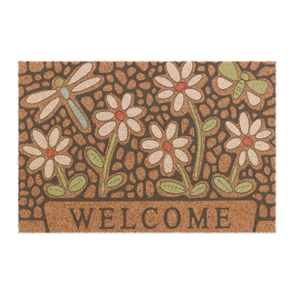 Doormat, Floral Spring Summer Flowers Entrance Mat, Nature Lover Door Rug, Outdoor Welcome Mat, Garden Front Porch Decor