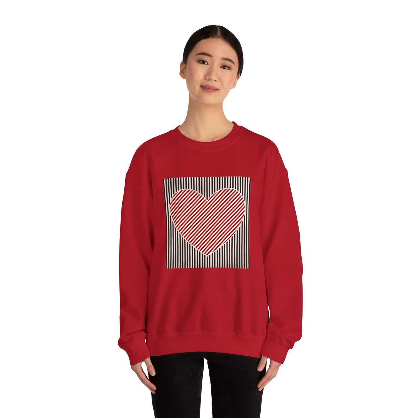 Retro Valentines Heart Sweatshirt, Cute Love, Womens Valentine, Teacher Mom Heart, Crewneck Sweatshirt, Gift for Her