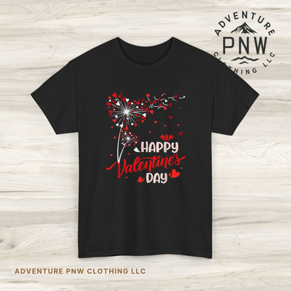 Adventure Dandelion Heart Valentine Tee – Love Gift T-Shirt