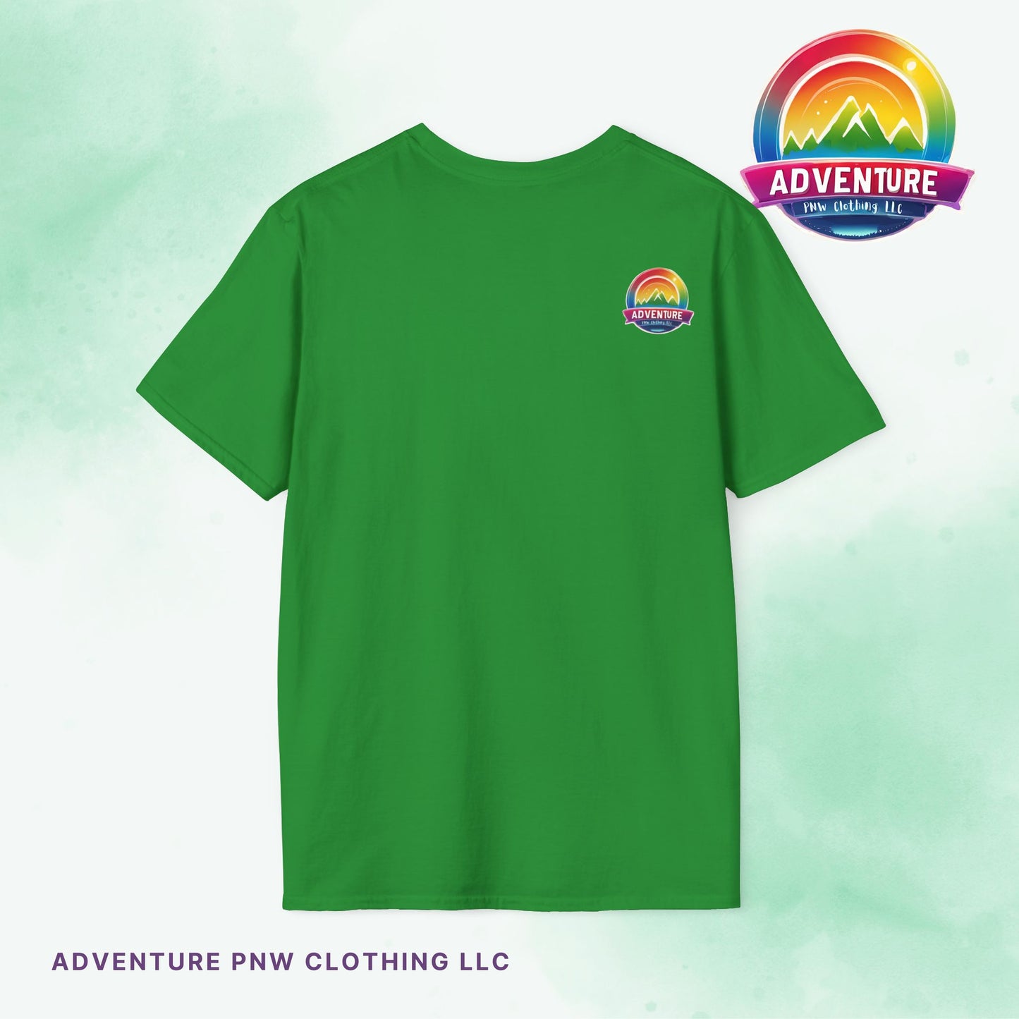 Pride PNW Mountain Tee – Rainbow Adventure