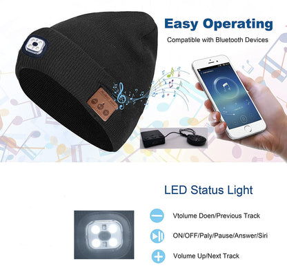 Bluetooth LED Knitted Beanie