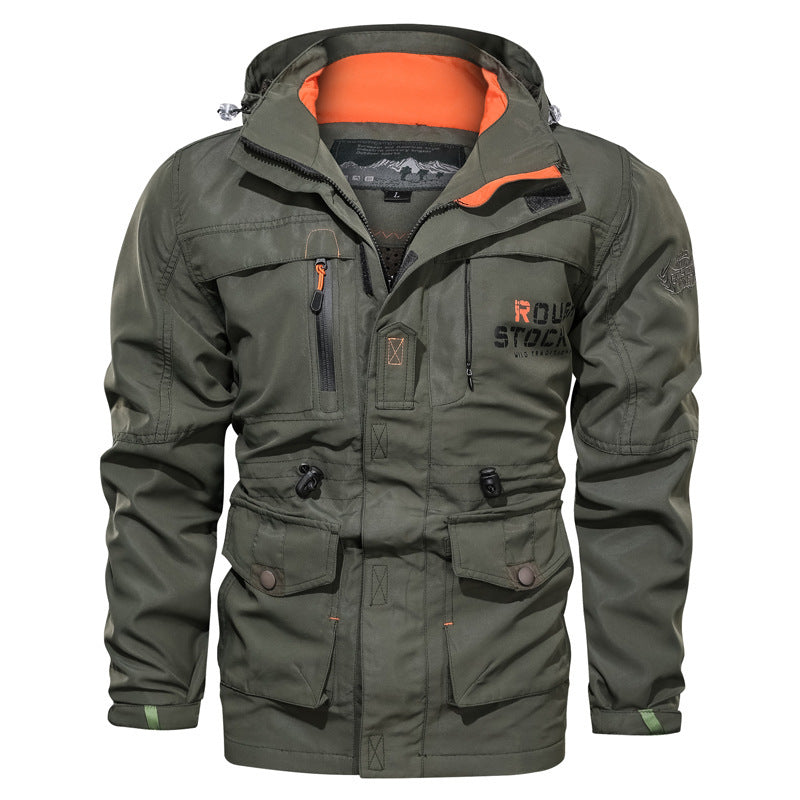 Men's Hooded Mid-Length Casual Jacket | Lightweight Outdoor Spring & Autumn Wear