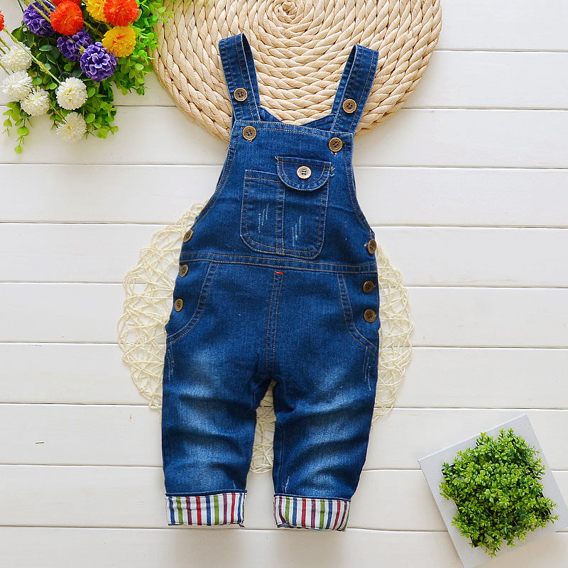 Bib Jeans for Infants and Toddlers | High-Waist Cotton Children's Overalls