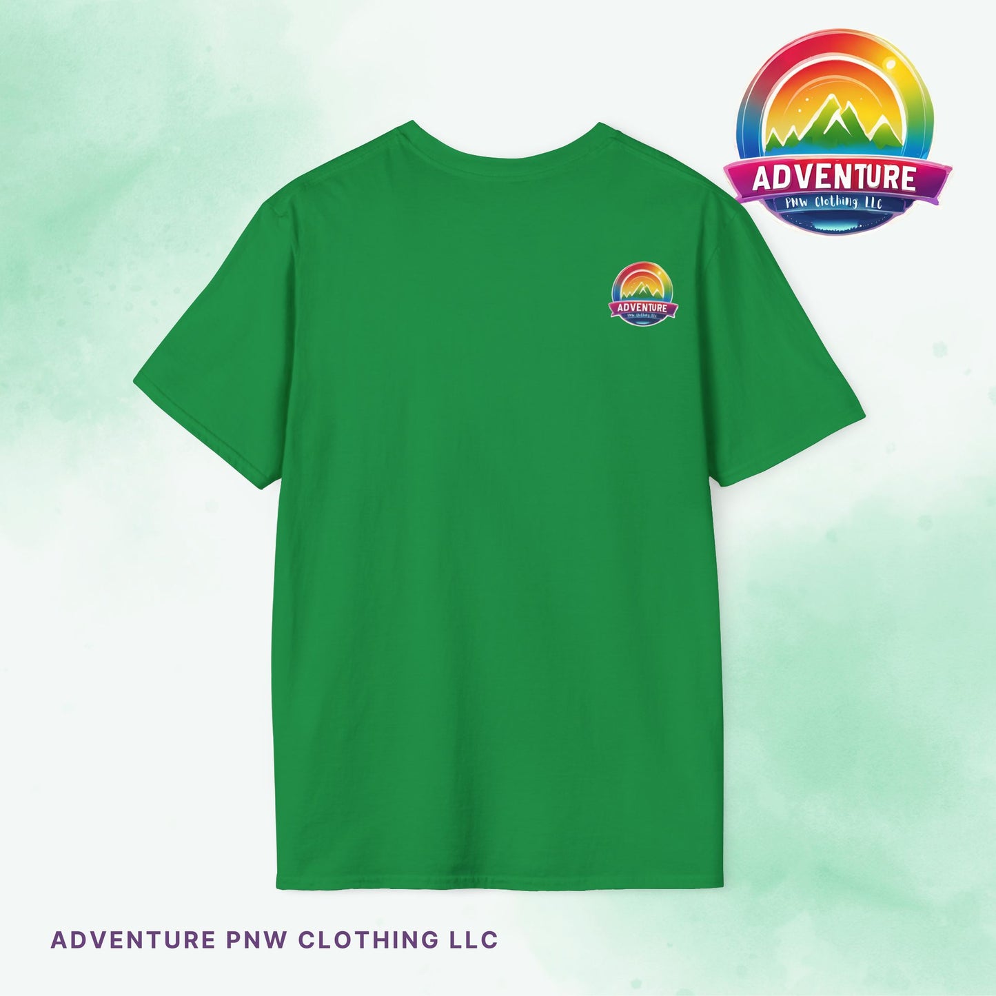 PRIDE Adventure PNW Mountain T-shirt Rainbow Colorful