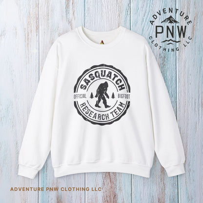 Sasquatch Bigfoot Research Team Crewneck Sweatshirt - Funny Sasquatch Apparel, Unisex Sweatshirt, Cryptid Gift, Sasquatch Lover Gift,