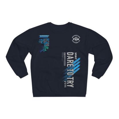 Outdoor Adventure Unisex Crew Neck Sweatshirt - Running Hiking PNW Athletic Pullover, Softstyle Apparel, Dare to Try, Adventure Clothing,