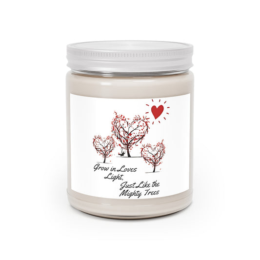Heart Tree Silhouette Scented Candles, 9oz - Romantic Nature Lovers Gift, Outdoors Campers Candle, Love Candle, Valentines Day Gift