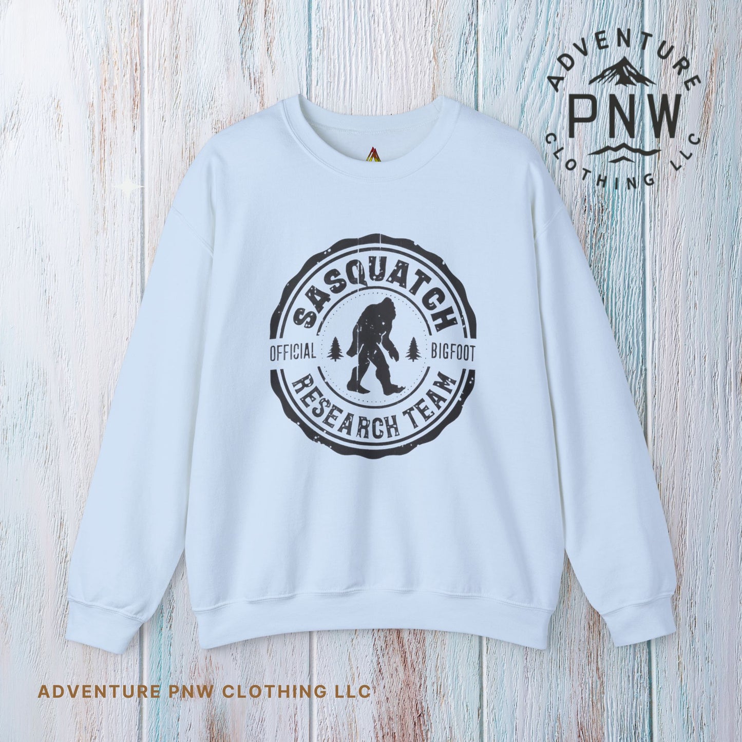 Sasquatch Bigfoot Research Team Crewneck Sweatshirt - Funny Sasquatch Apparel, Unisex Sweatshirt, Cryptid Gift, Sasquatch Lover Gift,