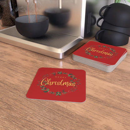 Merry Christmas Coasters (50, 100 pcs) |Christmas Adventure Decorations |Christmas Glassware Coasters