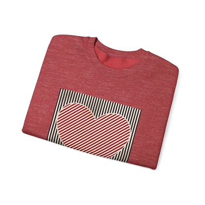 Retro Valentines Heart Sweatshirt, Cute Love, Womens Valentine, Teacher Mom Heart, Crewneck Sweatshirt, Gift for Her