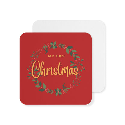 Adventure Merry Christmas Coasters – Holiday Glassware (50–100 pcs)