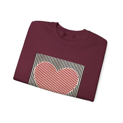 Retro Valentines Heart Sweatshirt, Cute Love, Womens Valentine, Teacher Mom Heart, Crewneck Sweatshirt, Gift for Her
