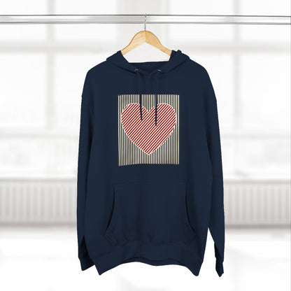 Retro Valentines Heart Hoodie, Cute Love Sweatshirt, Womens Valentines Hoodie, Teacher Mom Heart Hoodie, Vintage Three-Panel Fleece