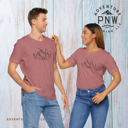 Mountain Adventure PNW T-Shirt Pacific Northwest Inspired Comfort and Style