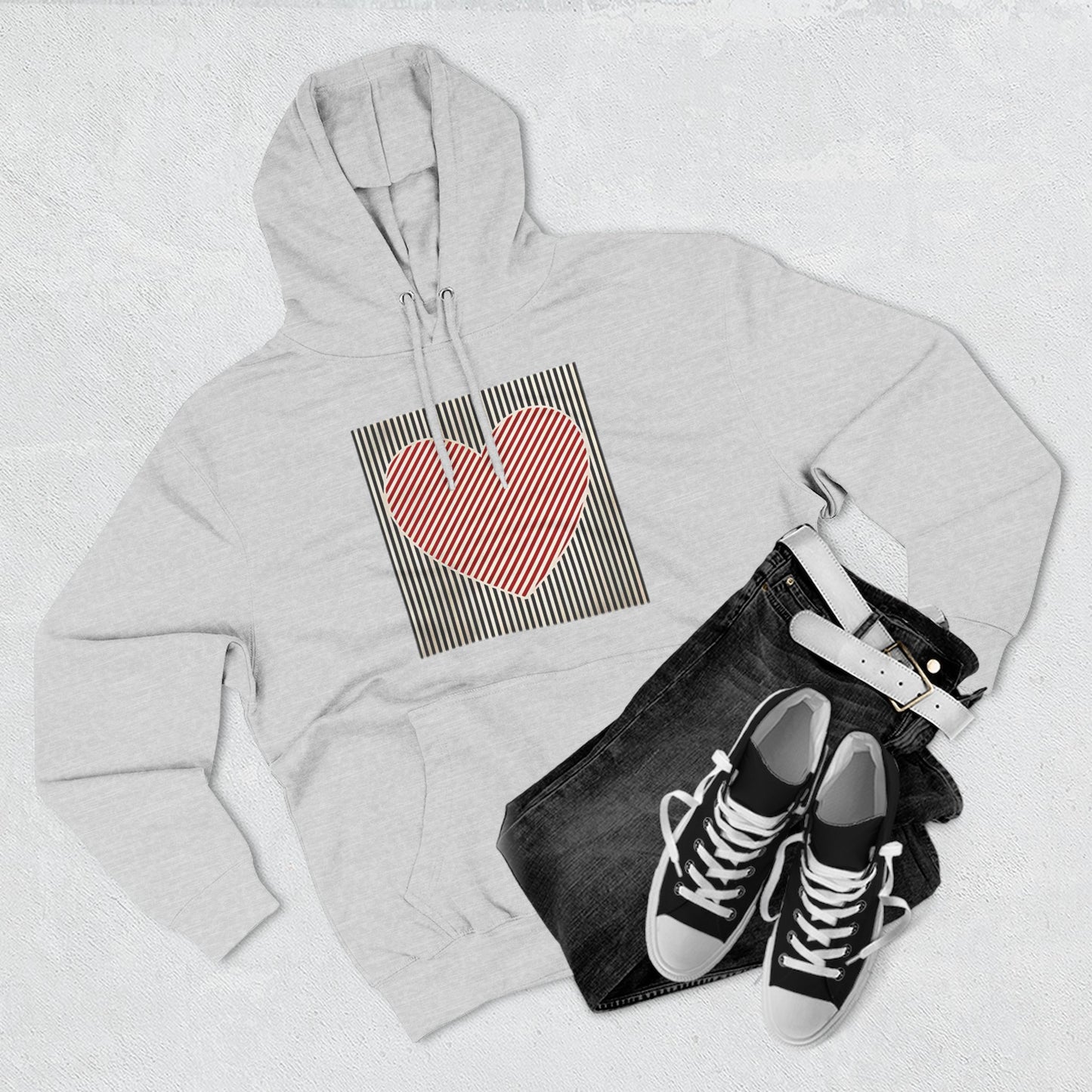Retro Heart Valentine Hoodie – Cute Adventure Gift for Her