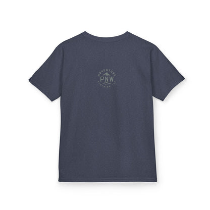 Lets the ADVENTURE Begins with CHRISTMASS Vibes Kids Heavy Cotton™ Tee| Christmas Adventure Outfit