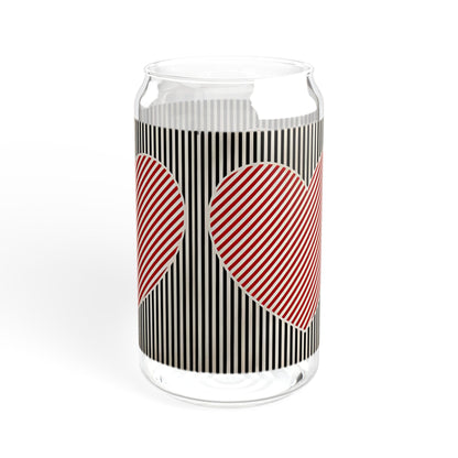 Retro Heart Valentine Sipper Glass –Adventure Gift for Her
