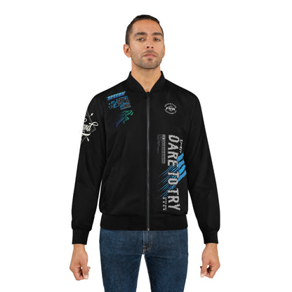 Sporty Men's Bomber Jacket, Perfect for Casual Outings, Unique Gift for Runners, Motivational Style, Streetwear Fashion, Fitness Apparel