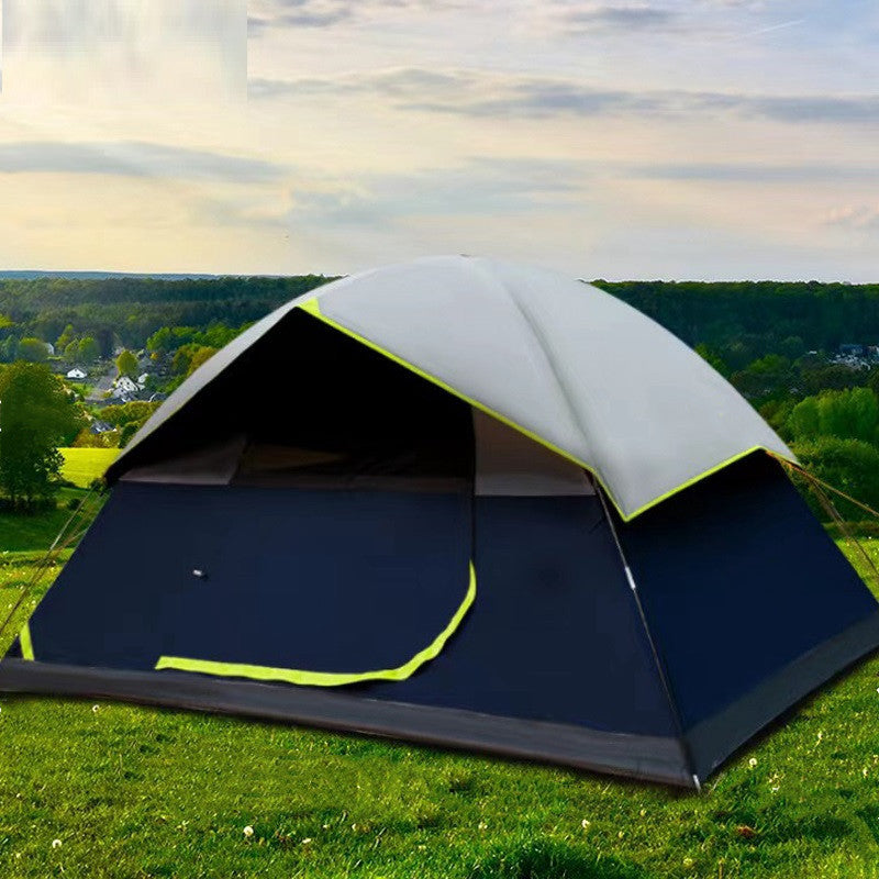 4 Person Darkroom Camping Tent | Black Coated Family & Backpacking Tent