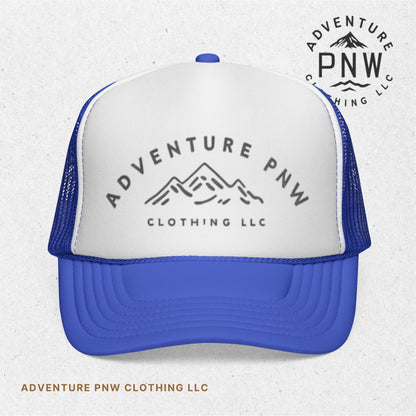 Trucker Caps with Adventure PNW Mountain | Durable Polyester & Nylon Mesh Hats
