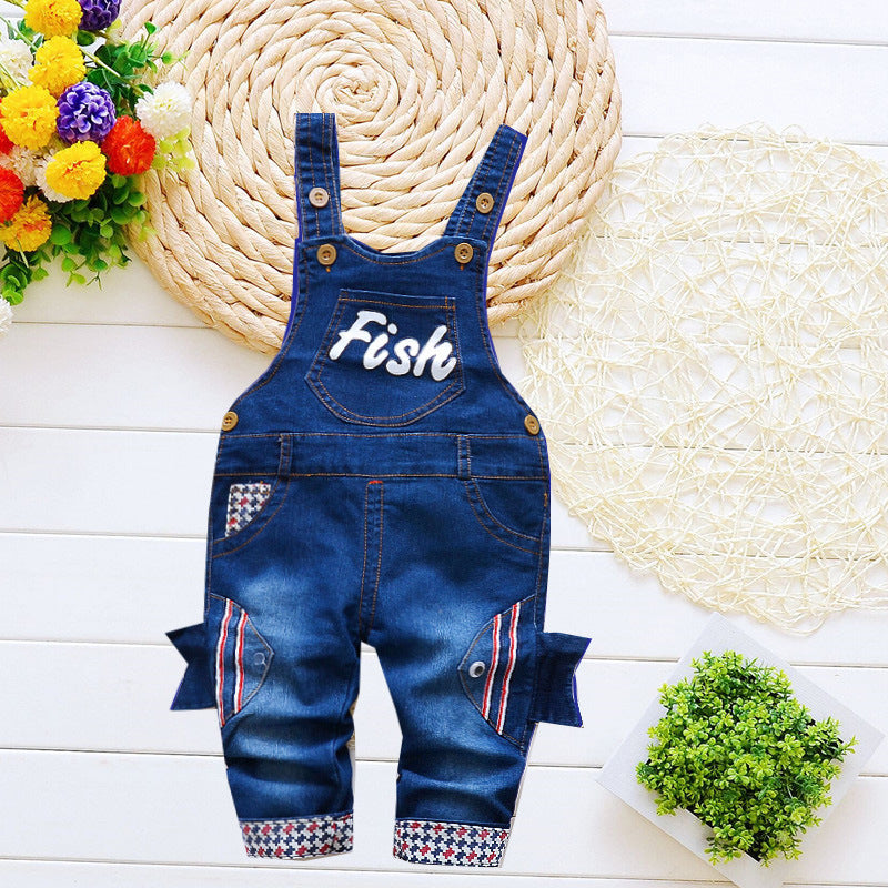 Bib Jeans for Infants and Toddlers | High-Waist Cotton Children's Overalls