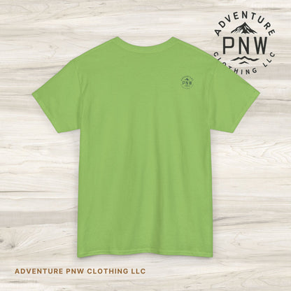 Nature Guitar Men T-Shirt, Creative Guitar Printed Tee for Glamping & Adventure, Outdoorsy Shirt