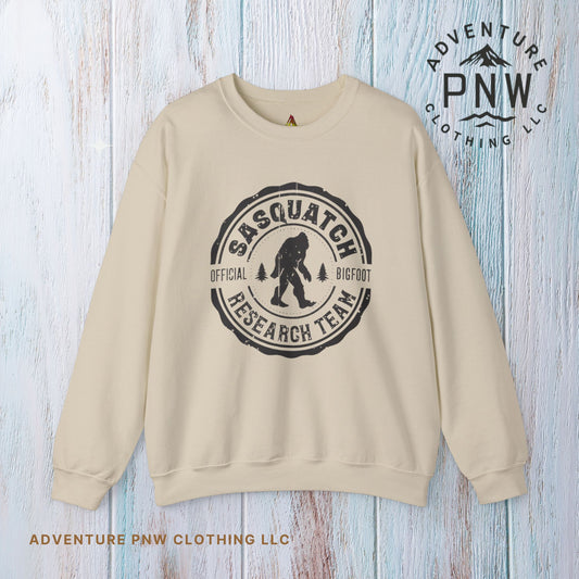 Sasquatch Bigfoot Research Team Crewneck Sweatshirt - Funny Sasquatch Apparel, Unisex Sweatshirt, Cryptid Gift, Sasquatch Lover Gift,