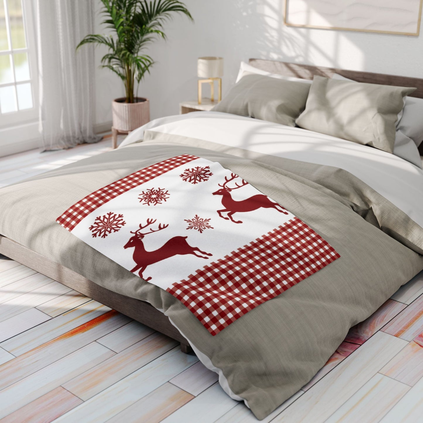 Arctic Adventure Christmas Fleece Blanket | Soft & Warm Holiday Throw | Christmas Decorations