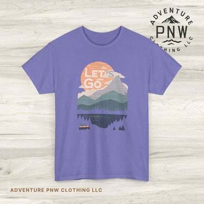 Women's Mountain Graphic T Shirt, Glamping Adventure Nature Lover Tee, Unisex Heavy Cotton, Casual 90s Shirt, Camping Hiking Wilderness