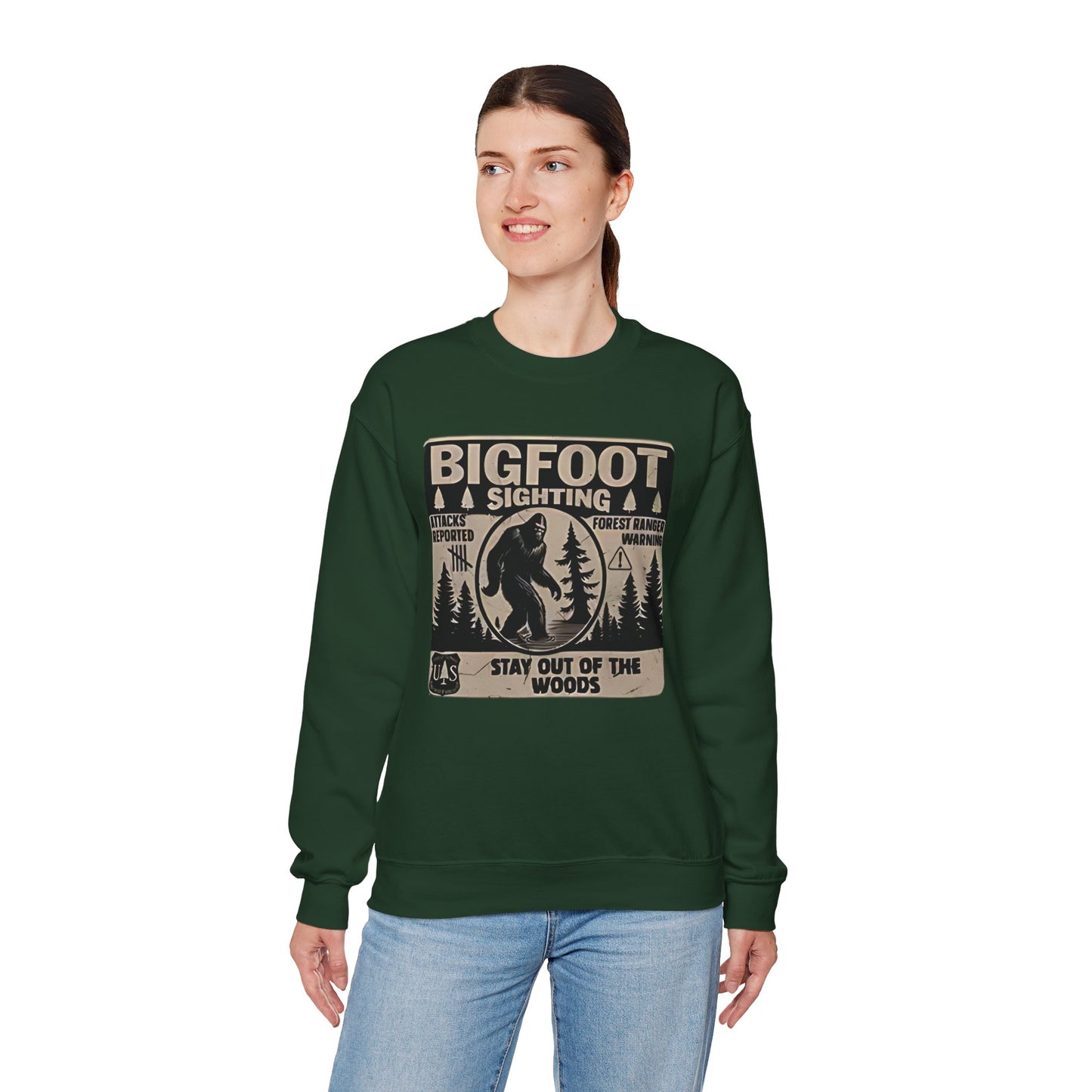 Bigfoot Retro Sweatshirt –Adventure Funny Sasquatch Crewneck