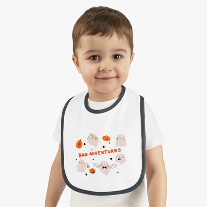 Halloween Baby Bib – Boo Adventures Ghosts & Pumpkins
