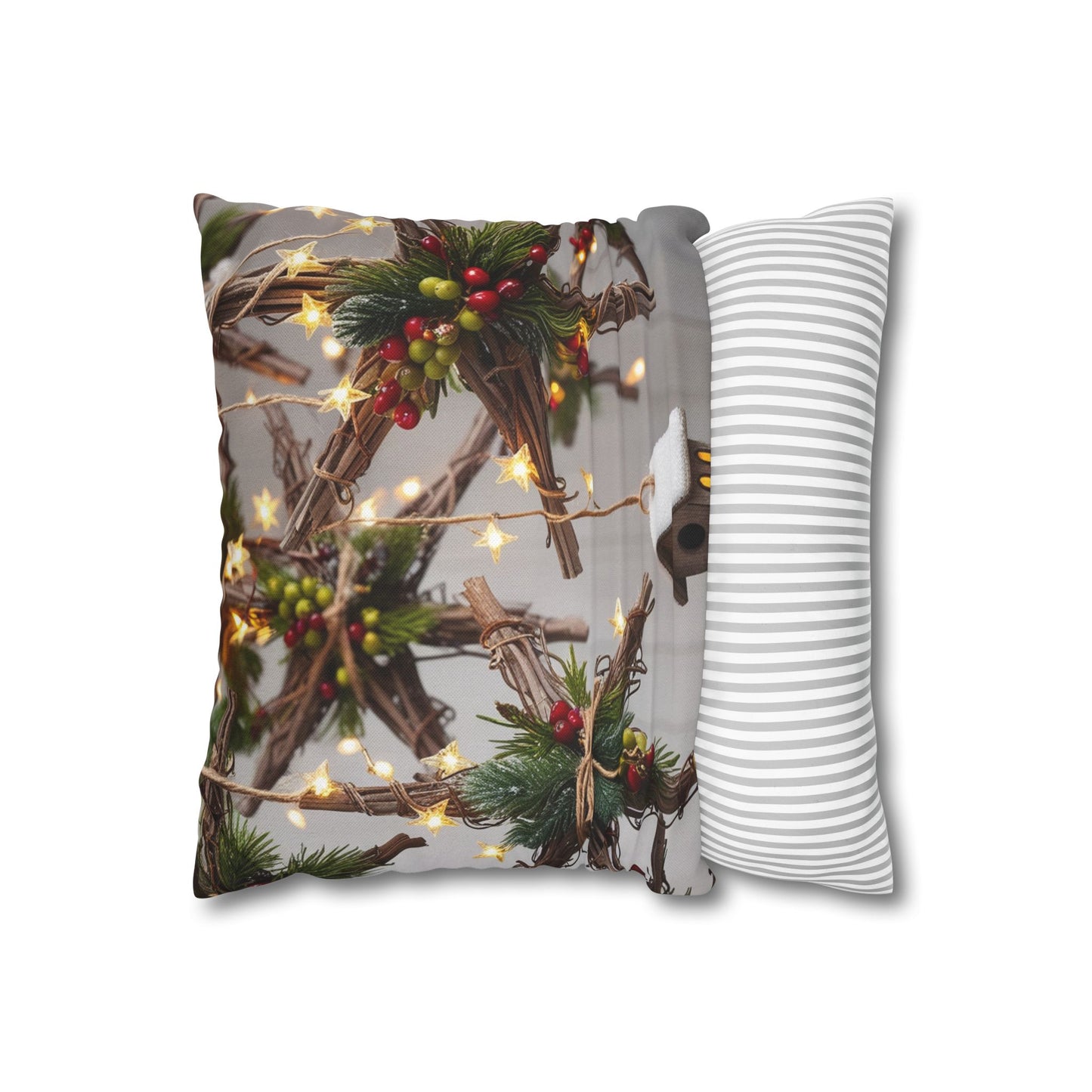 Spun Christmas Polyester square Pillowcase | Christmas Adventure decorations