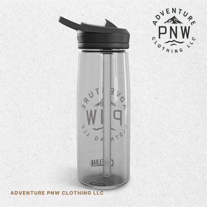 Personalized Pink Logo CamelBak Eddy® Water Bottle | Adventure PNW Mountain | 20oz & 25oz Durable Tritan™