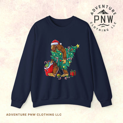 Adventure Bigfoot Christmas Lights Sweatshirt – Unisex Jumper