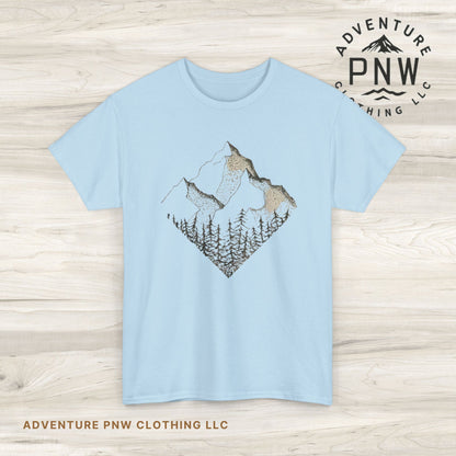 Mountain Range Adventure Unisex Tee, Hiking T-Shirt National Parks, Outdoors Gift Nature Lover Shirt, Diamond Range Shirt