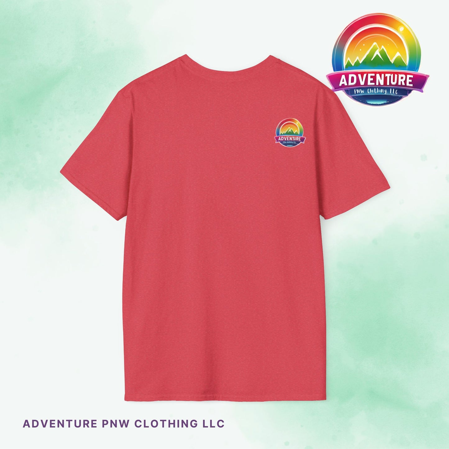 PRIDE Adventure PNW Mountain T-shirt Rainbow Colorful