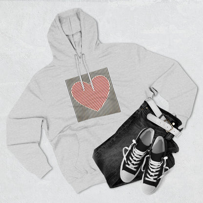Retro Valentines Heart Hoodie, Cute Love Sweatshirt, Womens Valentines Hoodie, Teacher Mom Heart Hoodie, Vintage Three-Panel Fleece