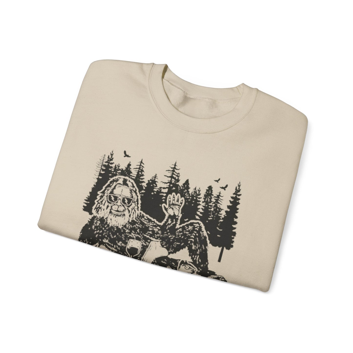Funny Bigfoot Sasquatch Sweatshirt –Adventure Unisex Crewneck