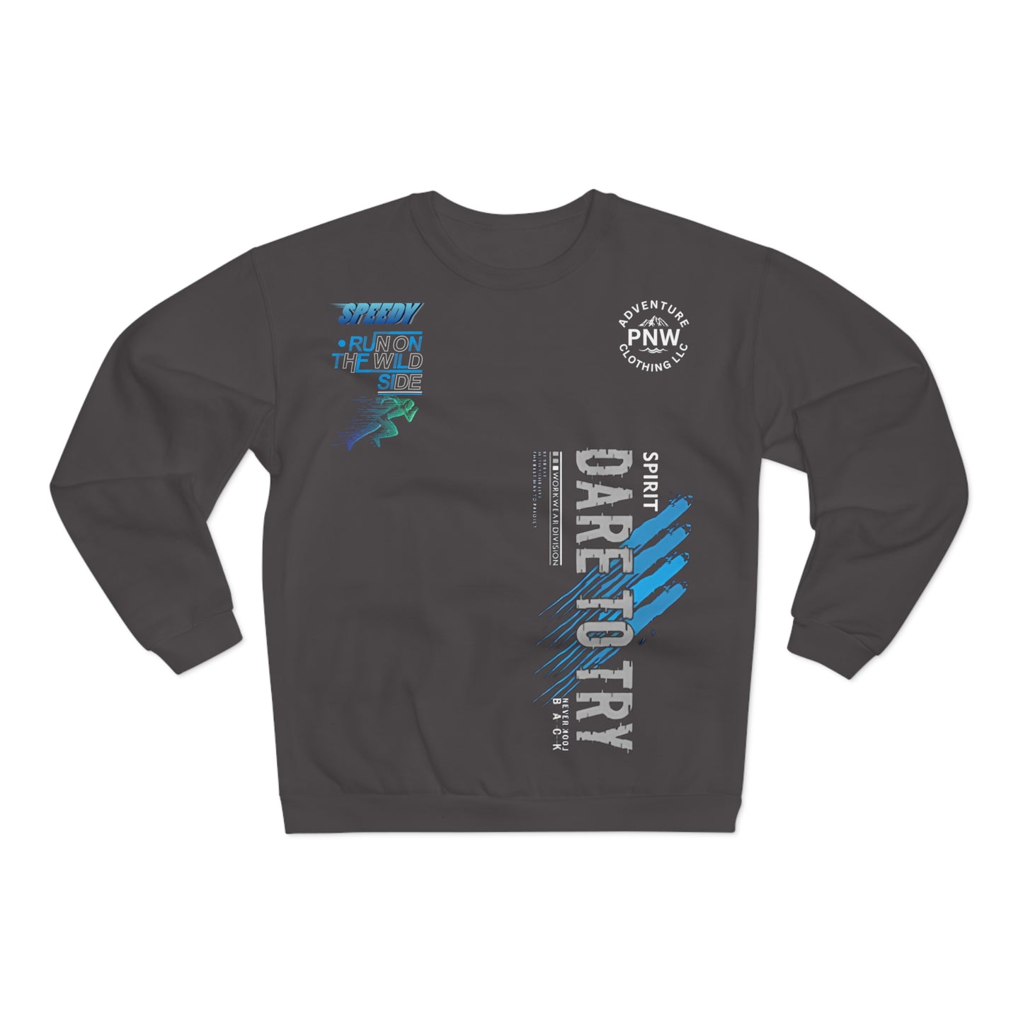 Outdoor Adventure Unisex Crew Neck Sweatshirt - Running Hiking PNW Athletic Pullover, Softstyle Apparel, Dare to Try, Adventure Clothing,