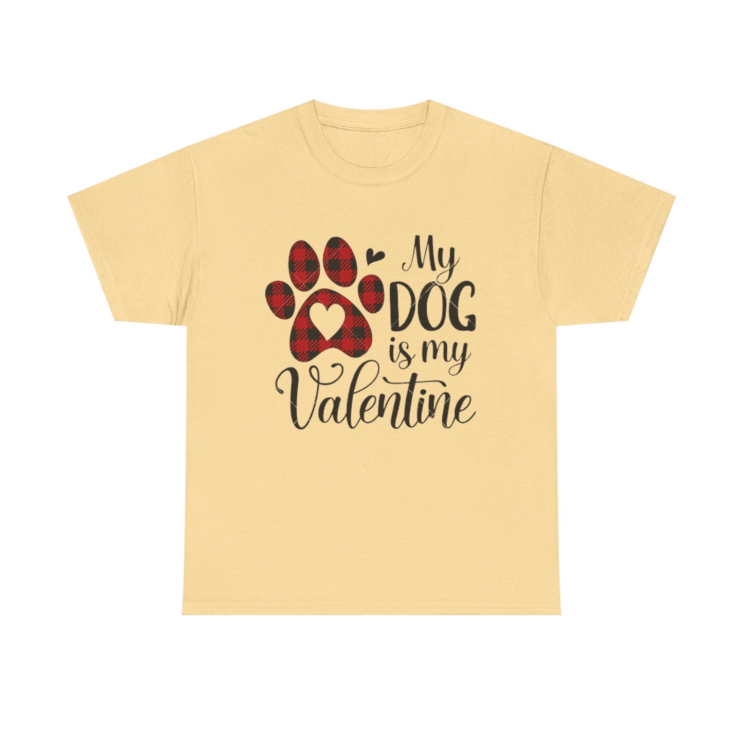 Valentine's Day Dog Lover Tee, Unisex Valentine's Day T-shirt, My Dog is My Valentine Shirt, Valentine's Day Gift, Heart Dog Tee, Love Tee