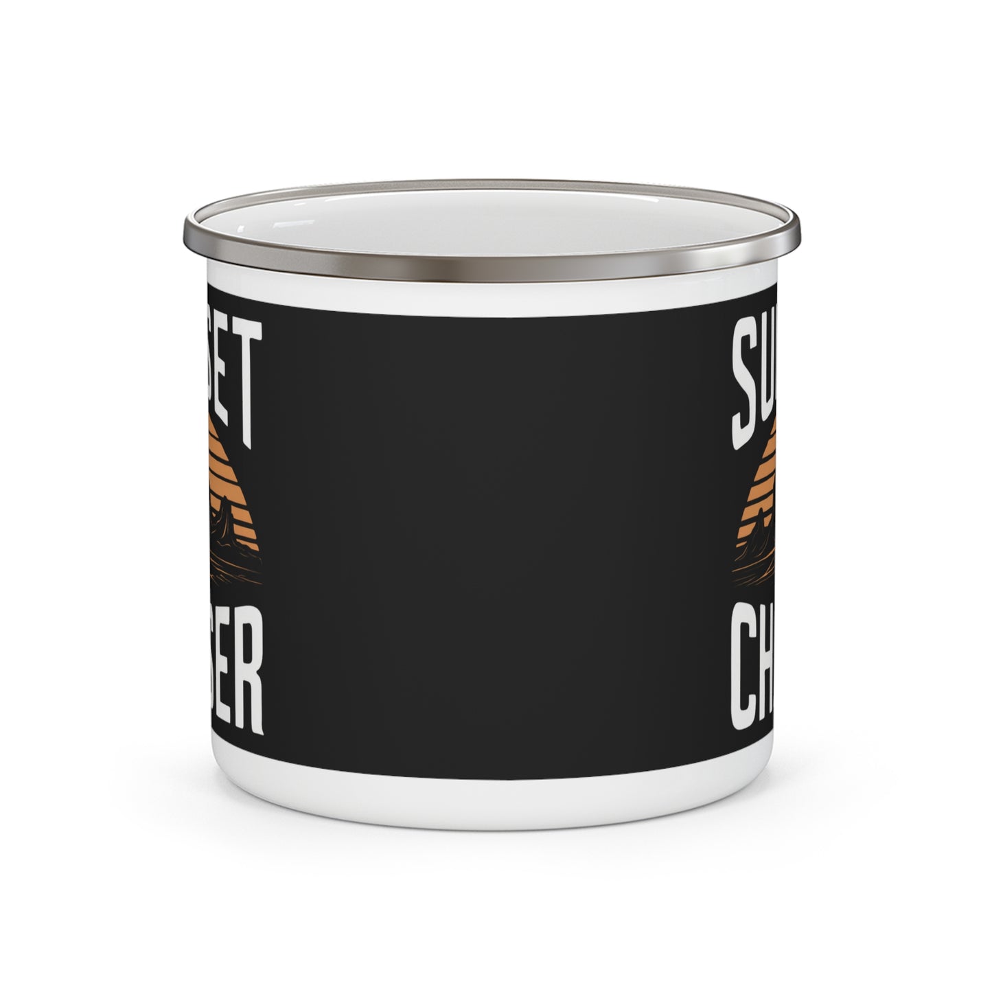 Sunset Chaser Enamel Mug – Outdoor Adventure Cup
