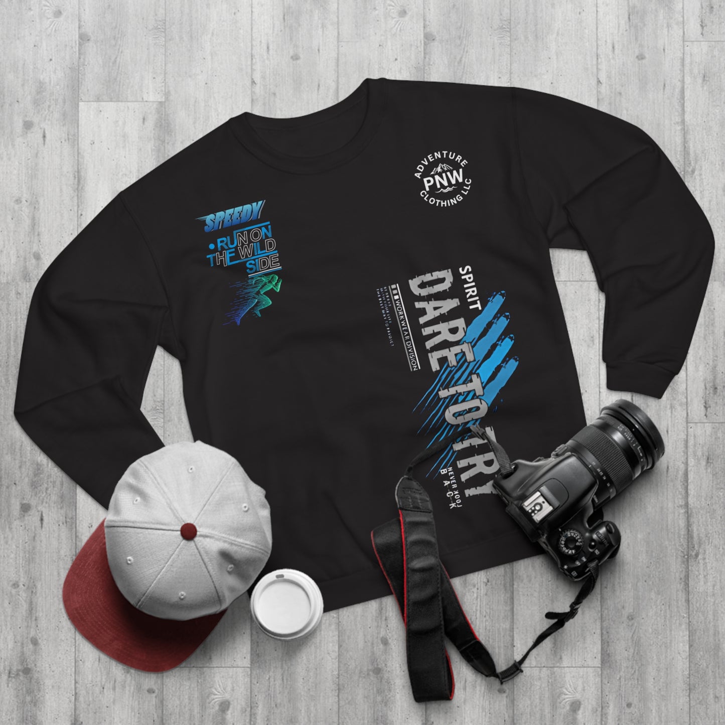 Outdoor Adventure Unisex Crew Neck Sweatshirt - Running Hiking PNW Athletic Pullover, Softstyle Apparel, Dare to Try, Adventure Clothing,