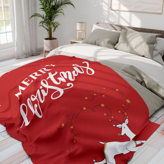 Arctic Adventure Christmas Fleece Blanket | Soft & Warm Holiday Throw | Christmas Decorations