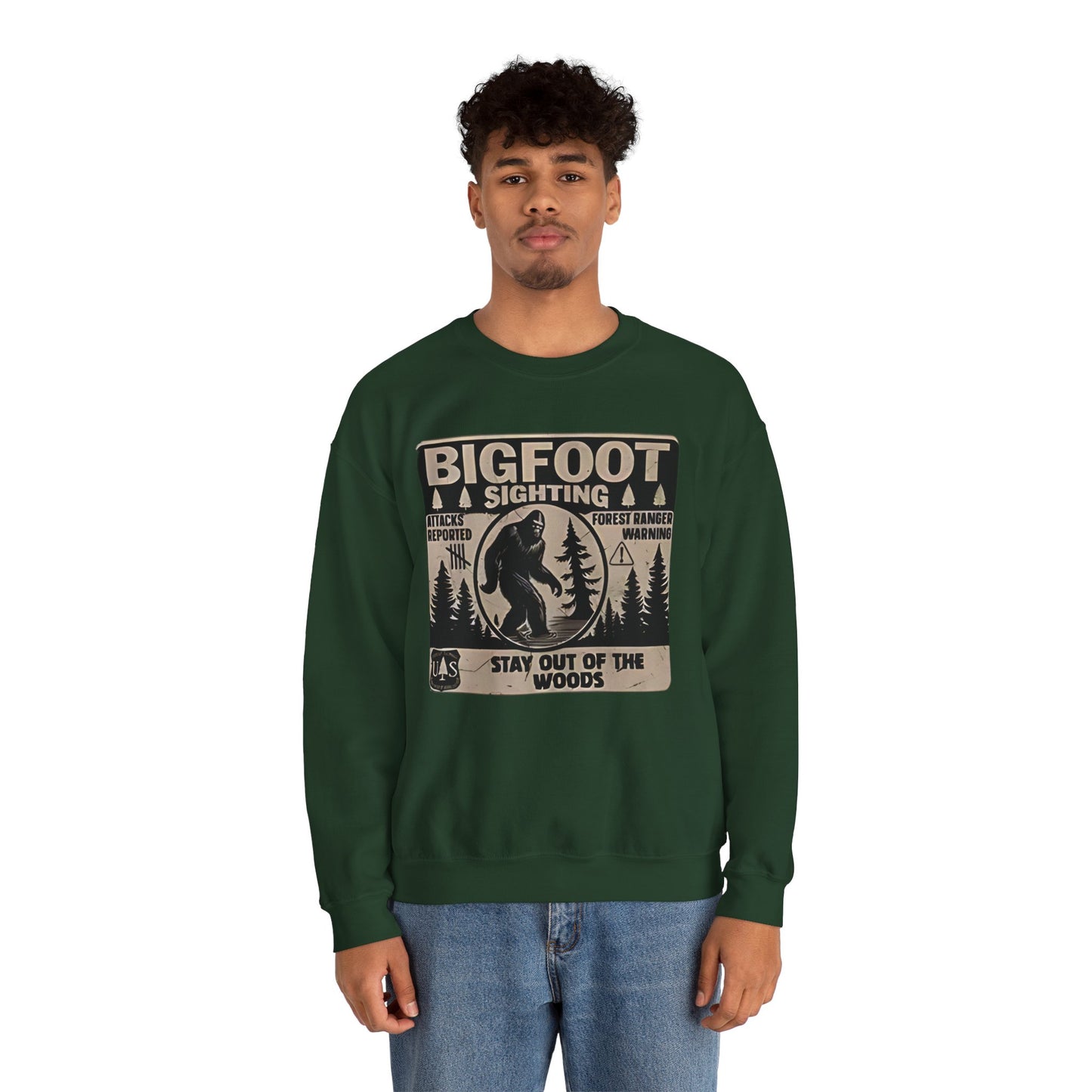 Bigfoot Retro Sweatshirt –Adventure Funny Sasquatch Crewneck