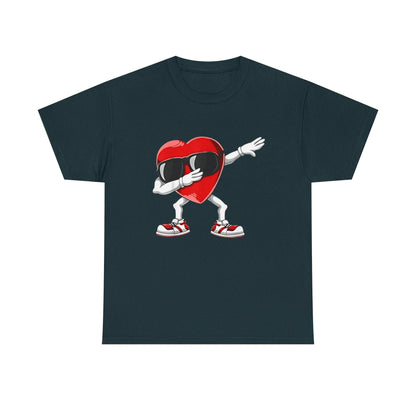 Dabbing Heart Funny Gifts Mens Kids Boys Valentines Day T-Shirt, V day cute shirt for him or her - Unisex Tee, Valentine's Day Tee, Funny
